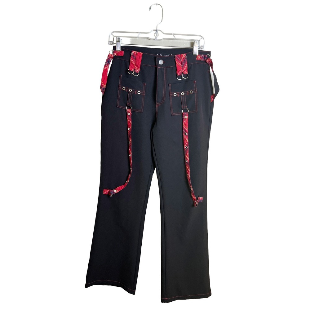 LAPA Tripp Style‎ Cargo Pants Goth Red Plaid Accents Small